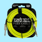 Ernie Ball Flex Instrument Cable Straight/Straight (20ft in Green)