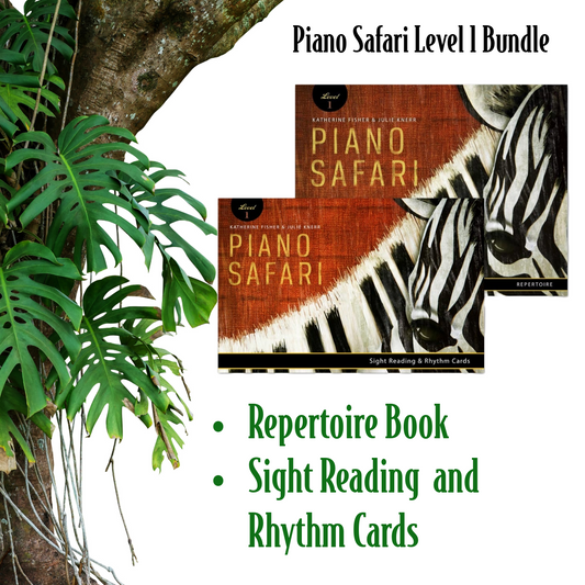 Piano Safari - Level 1 Bundle (Repertoire Book with Audio and Sight Reading Cards)