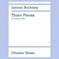 Lennox Berkeley - 3 Pieces For Clarinet Solo Book