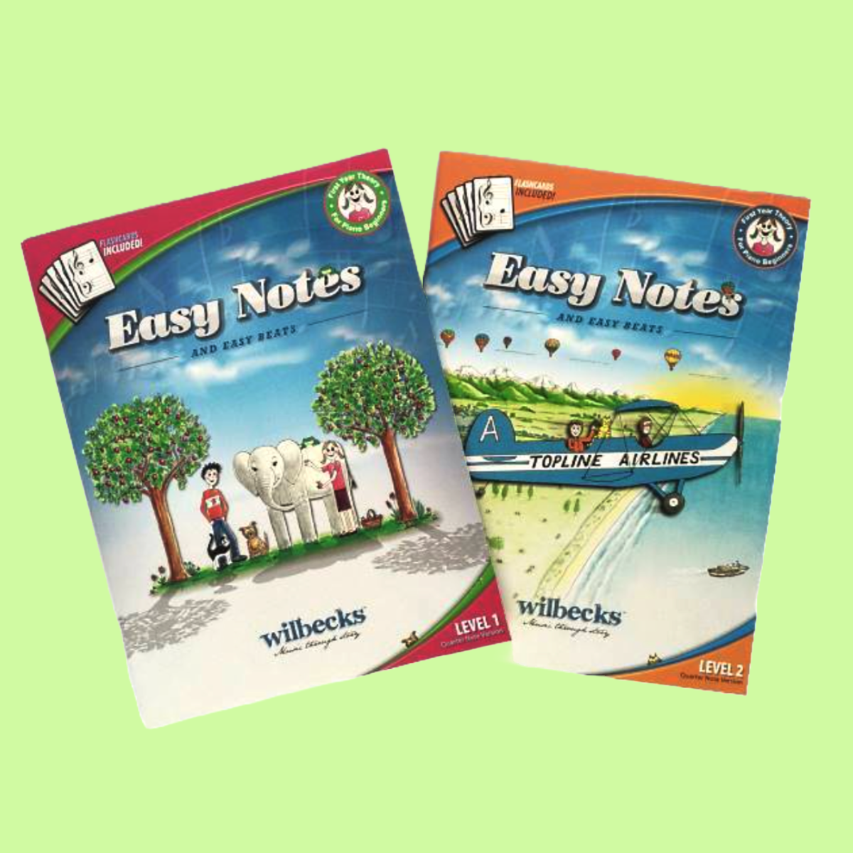 Wilbecks Easy Notes For Piano Beginners Level 1 Book with Flash Cards
