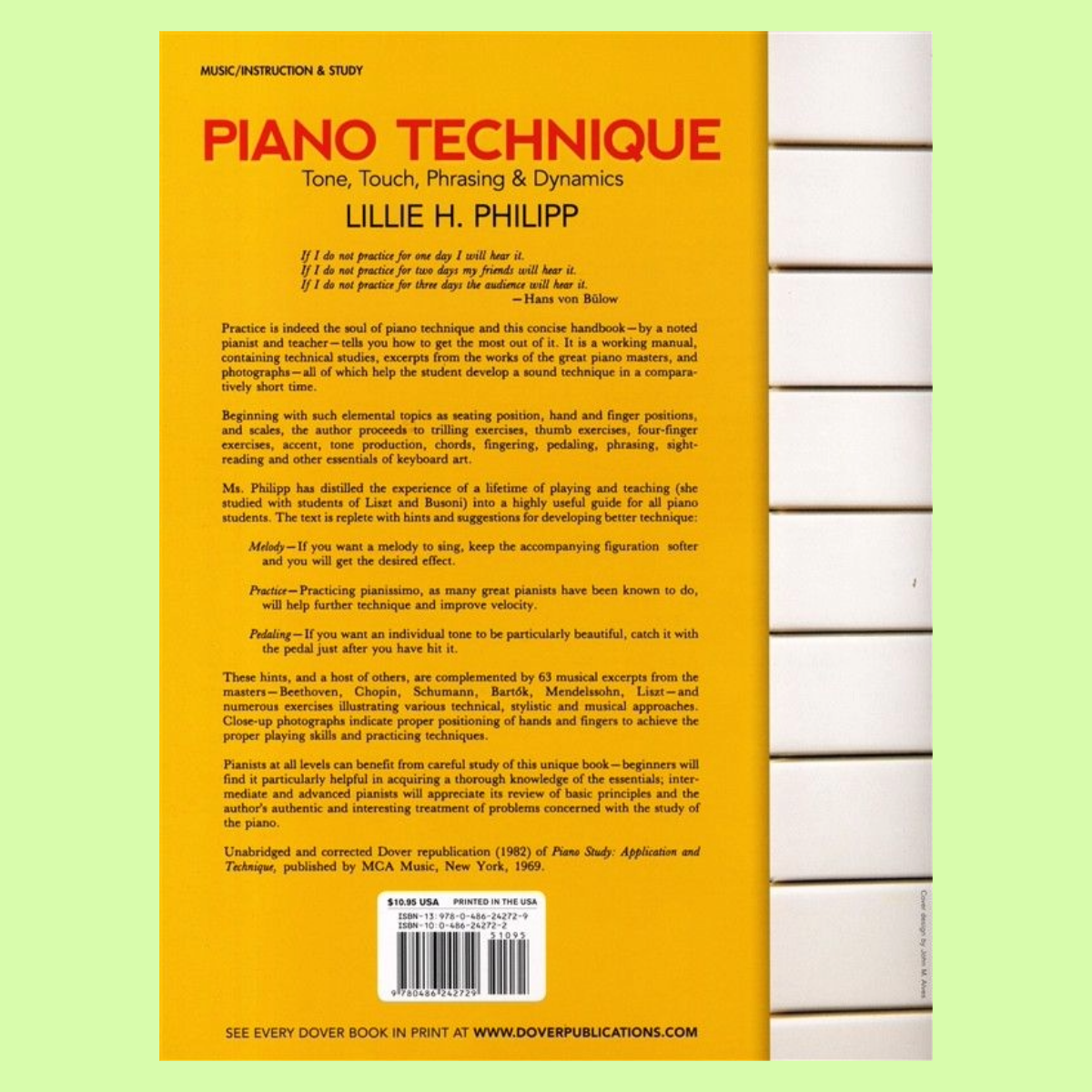 Piano Technique - Tone Touch Phrasing and Dynamics Book