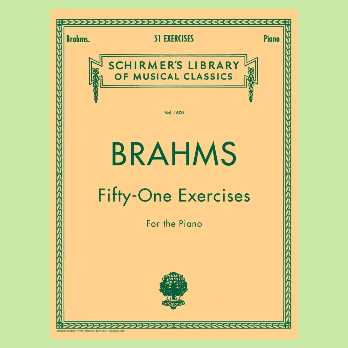 Johannes Brahms - 51 Exercises For Piano Book