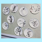 Music Themed Glass Magnet 6 Piece Set