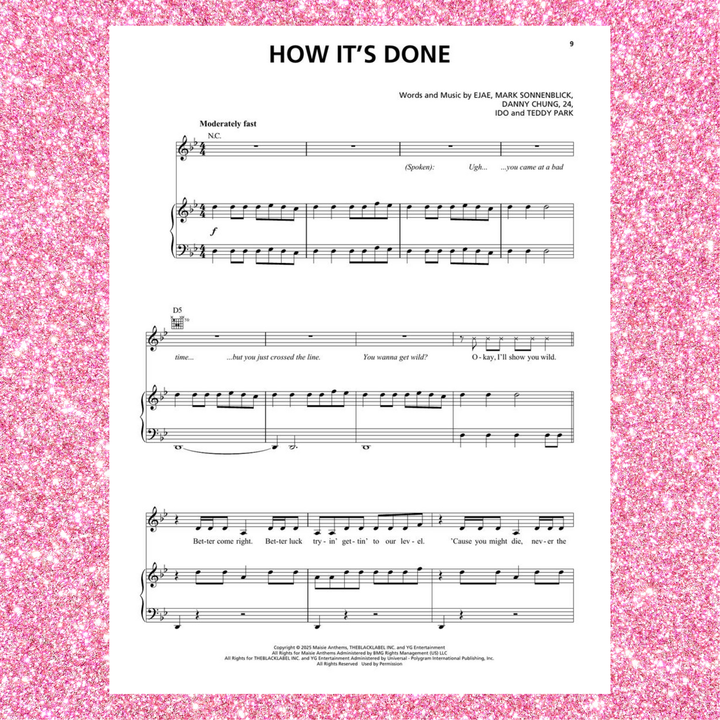 KPop Demon Hunters Music from the Netflix Film - Piano/Vocal/Guitar Songbook Preorder NEW