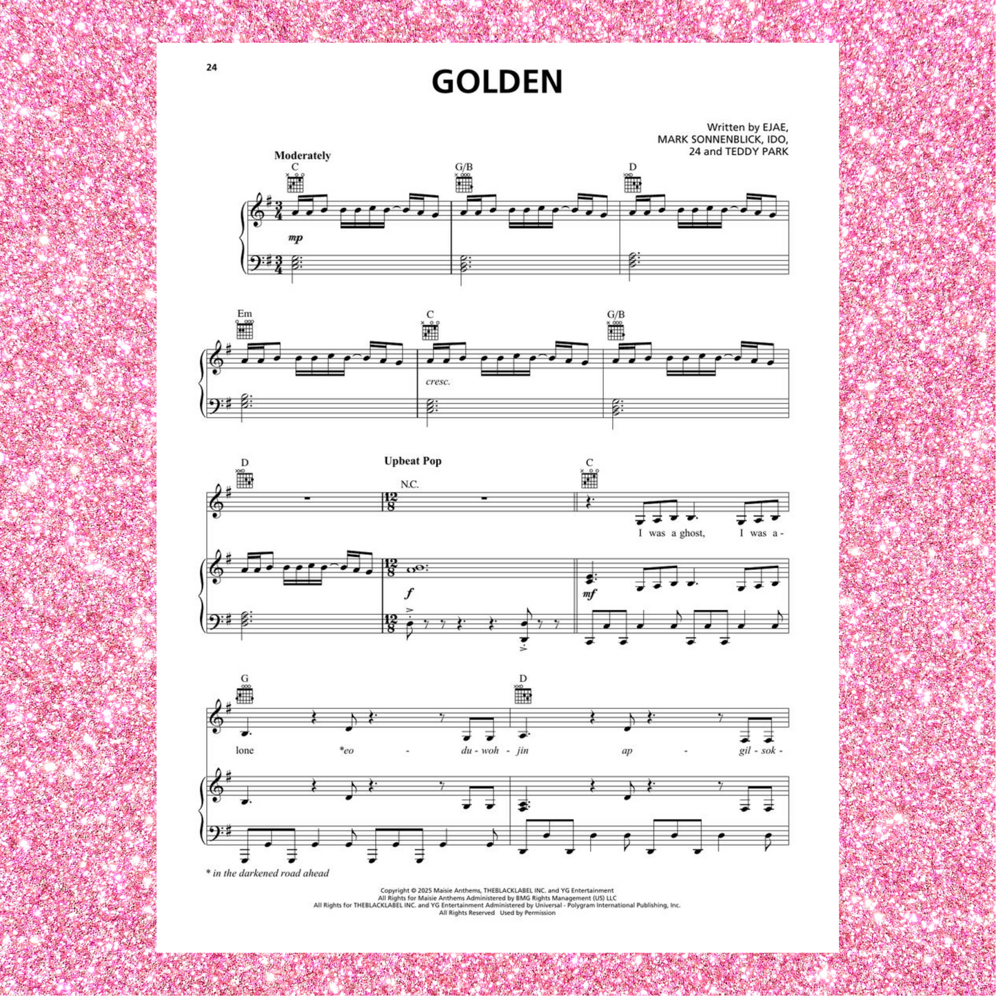 KPop Demon Hunters Music from the Netflix Film - Piano/Vocal/Guitar Songbook Preorder NEW