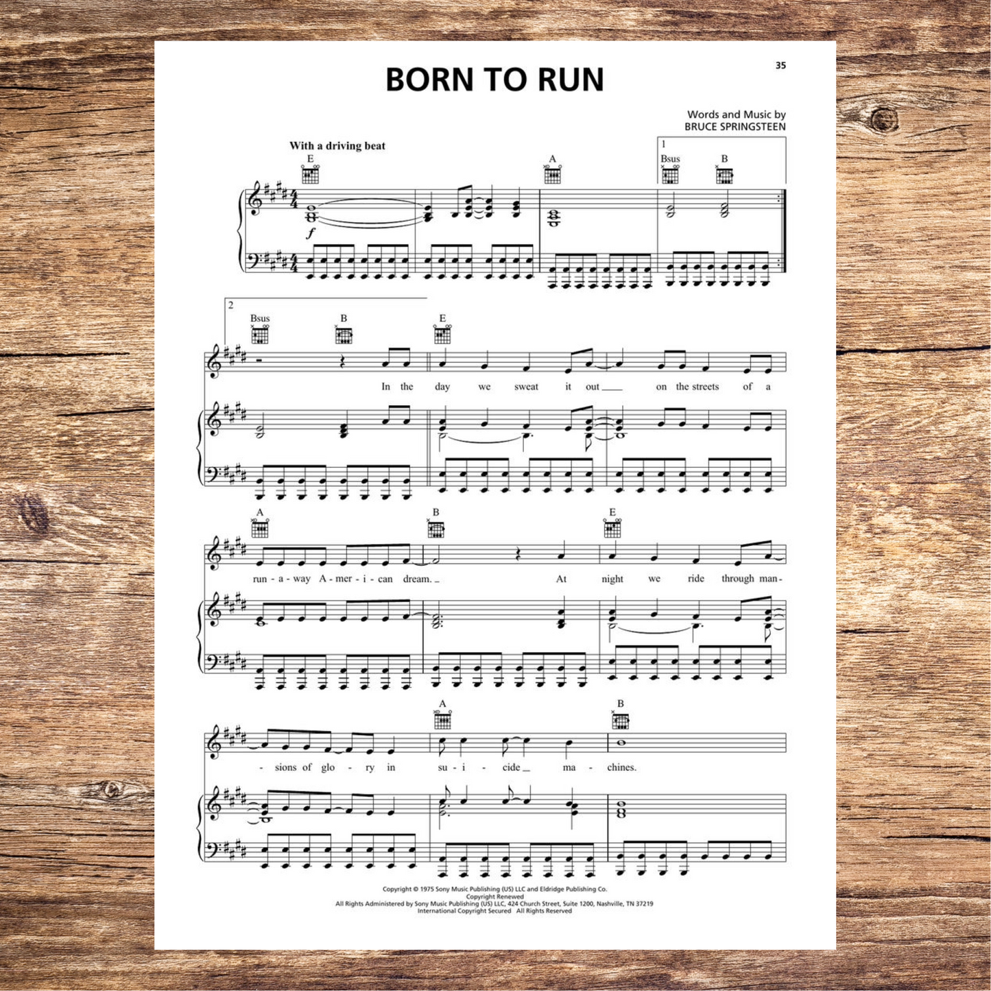 Bruce Springsteen Sheet Music Collection Piano/Vocal/Guitar Songbook (Preorder) New Release
