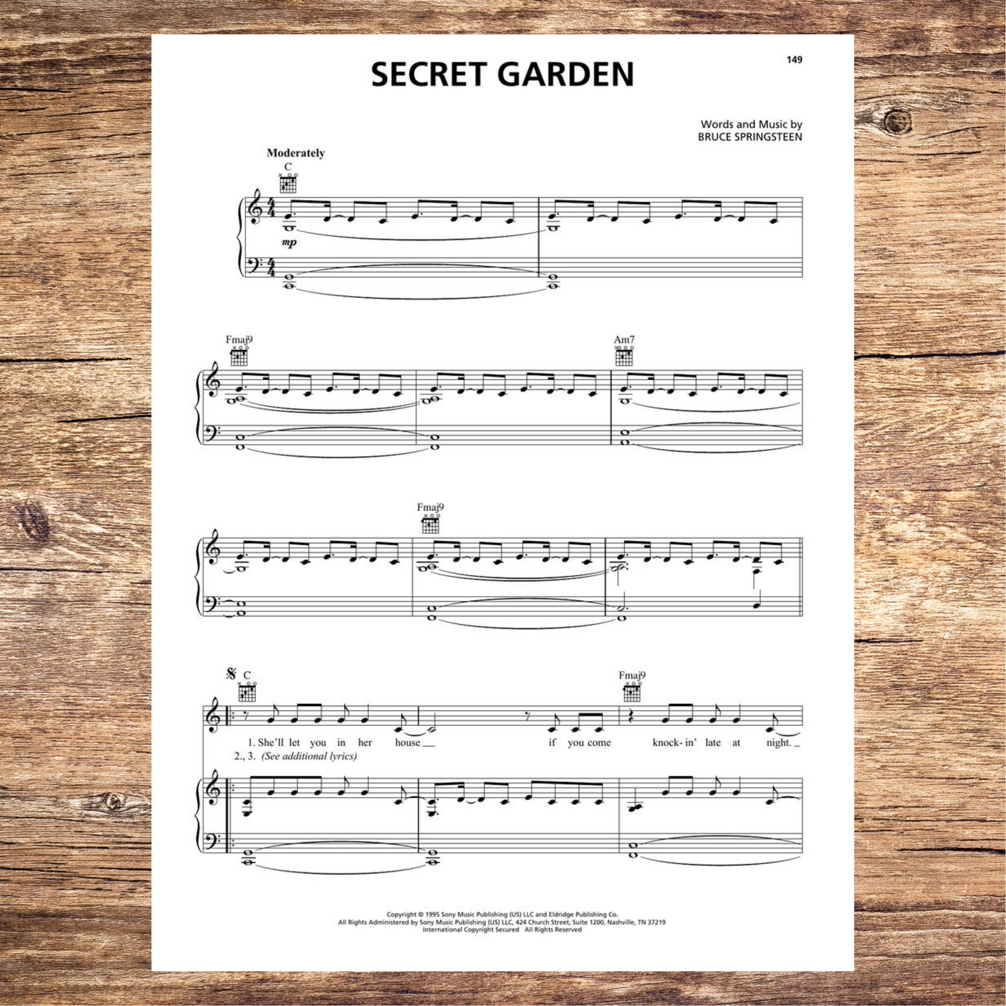 Bruce Springsteen Sheet Music Collection Piano/Vocal/Guitar Songbook (Preorder) New Release