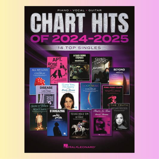 Chart Hits Of 2024-2025 - Piano/Vocal/Guitar Songbook (14 Songs)