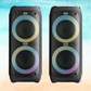 Majority PS200 -Bundled Party Speaker 80w Bluetooth Karaoke-DJ-Party-PA System - Black