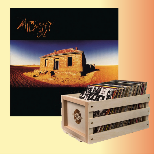 Crosley Record Storage Crate - Midnight Oil - Diesel And Dust Vinyl Album Bundle