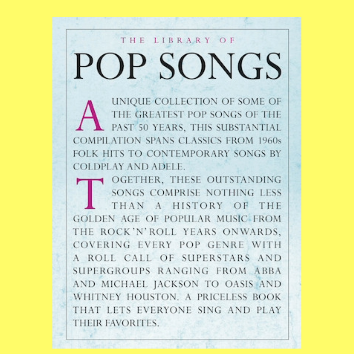 The Library Of Pop Songs