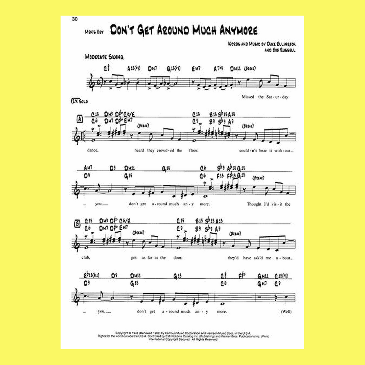 The Singer's Book of Jazz Standards - Mens' Edition Book