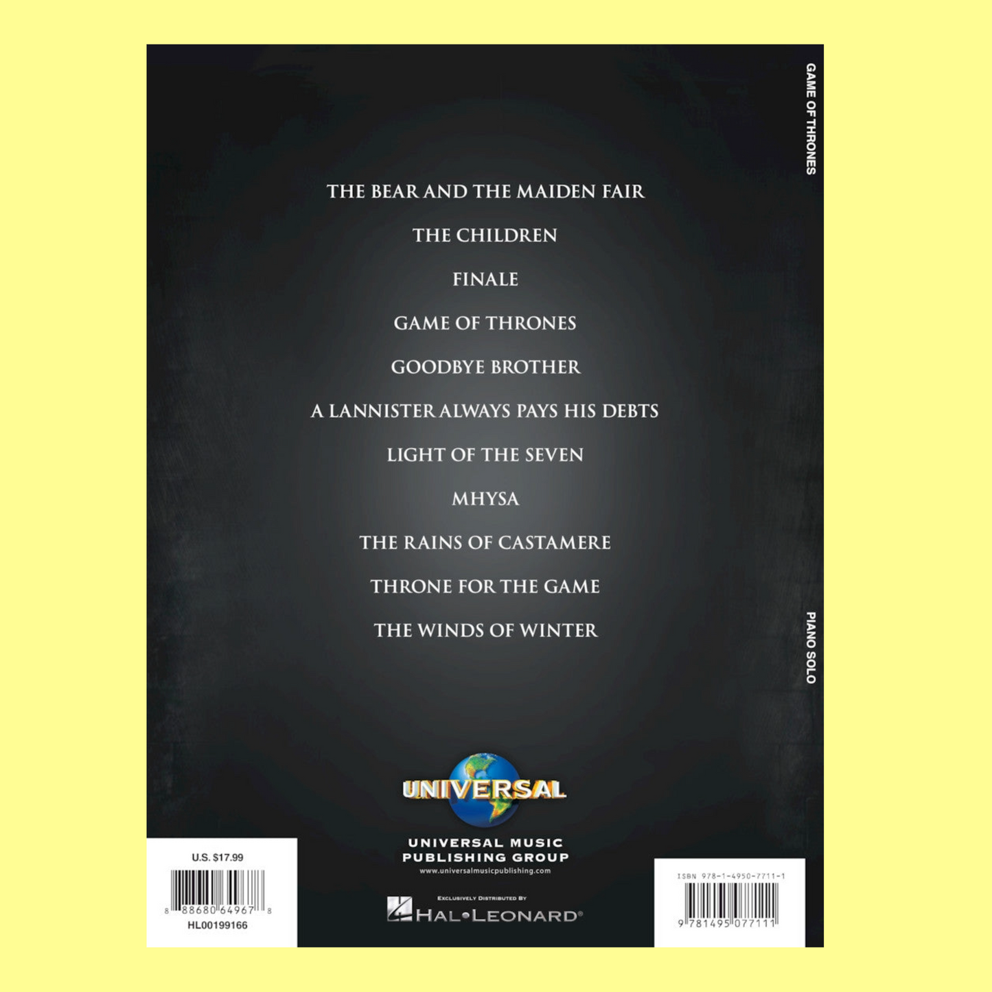 Game Of Thrones - Piano Solo Songbook