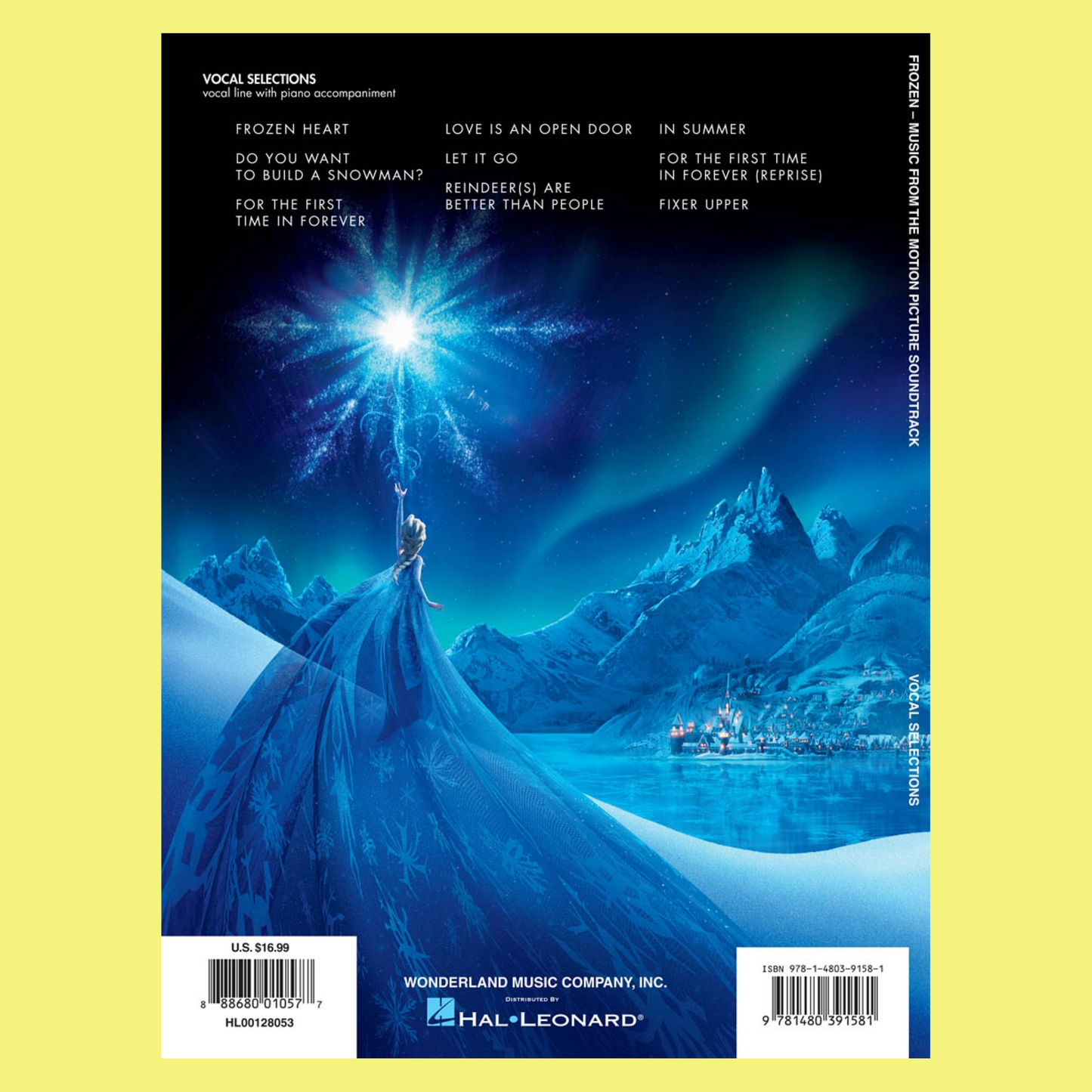 Frozen Vocal Selections Voice W/ Piano Accomp