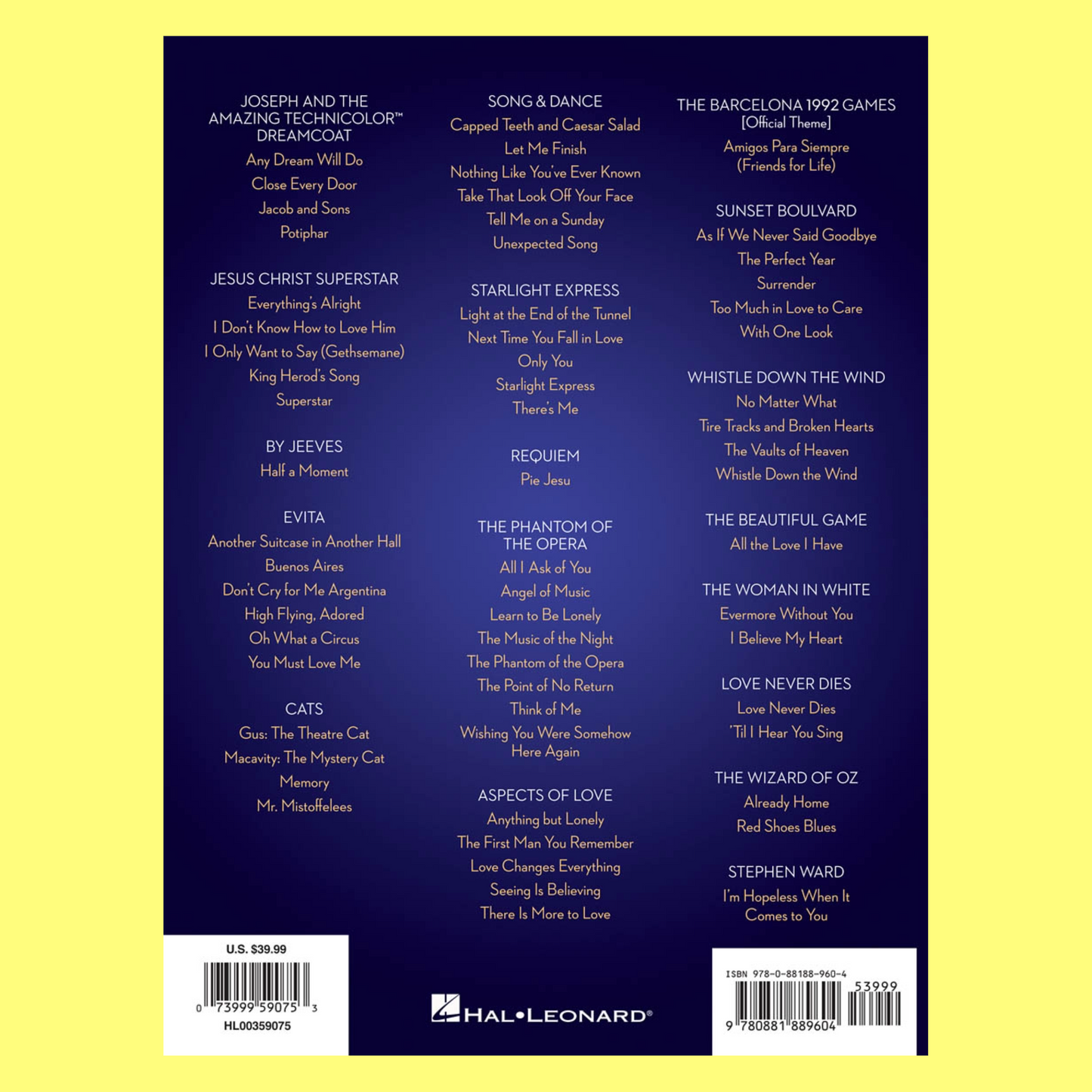 Andrew Lloyd Webber Anthology - Piano/Vocal/Guitar Songbook (Revised Edition)