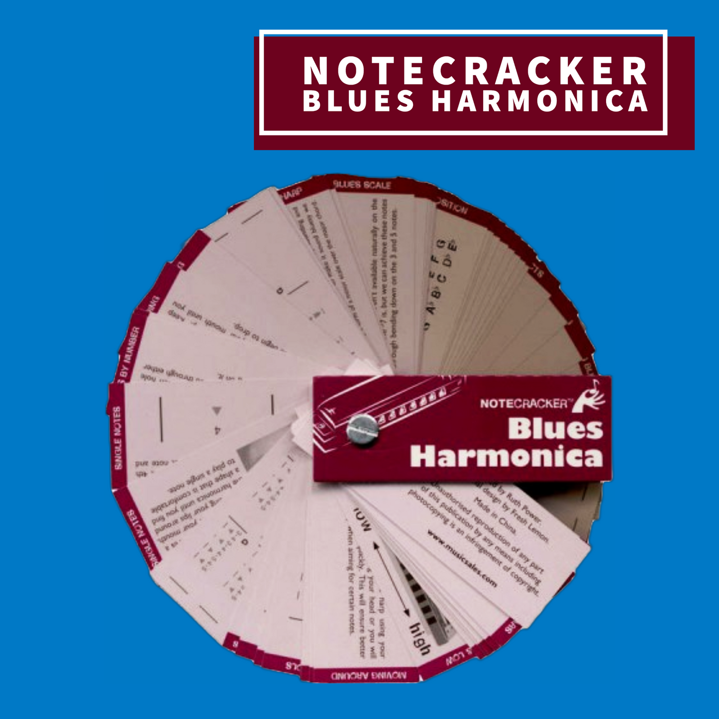Notecracker Blues Harmonica - 70 Fun Learning Cards