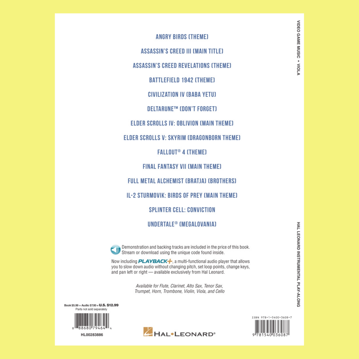 Video Game Music For Viola Play Along Book/Ola