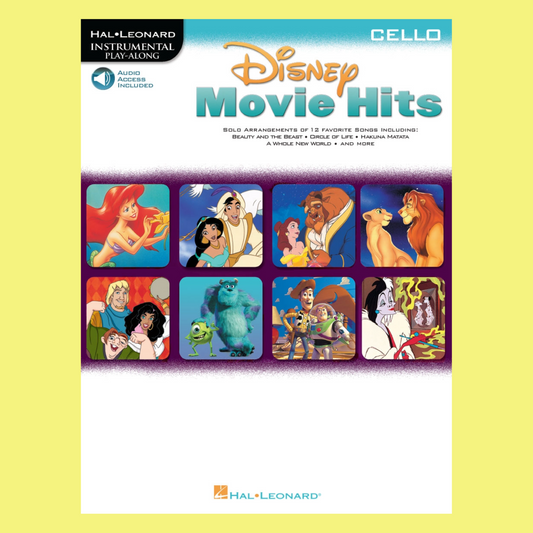 Disney Movie Hits For Cello Play Along Book/Ola
