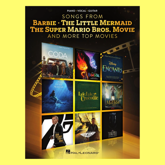 Songs from Barbie, Little Mermaid, Super Mario Bros Movies PVG Songbook