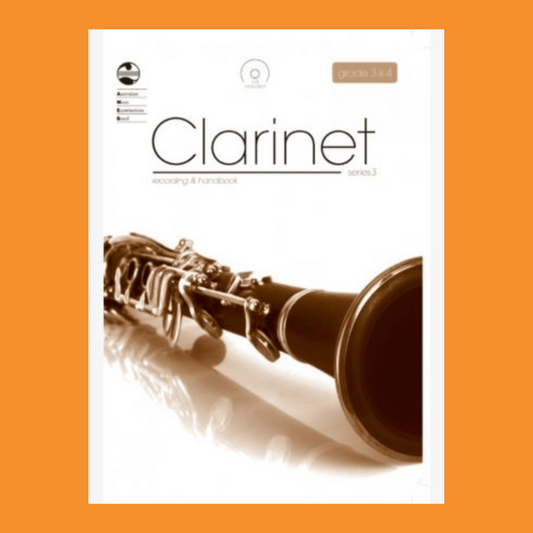 AMEB Clarinet Series 3 -  Grade 3 to 4 Series Recording Handbook/Cd