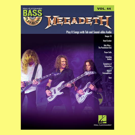 Megadeth Bass Play Along V44 B/Cd