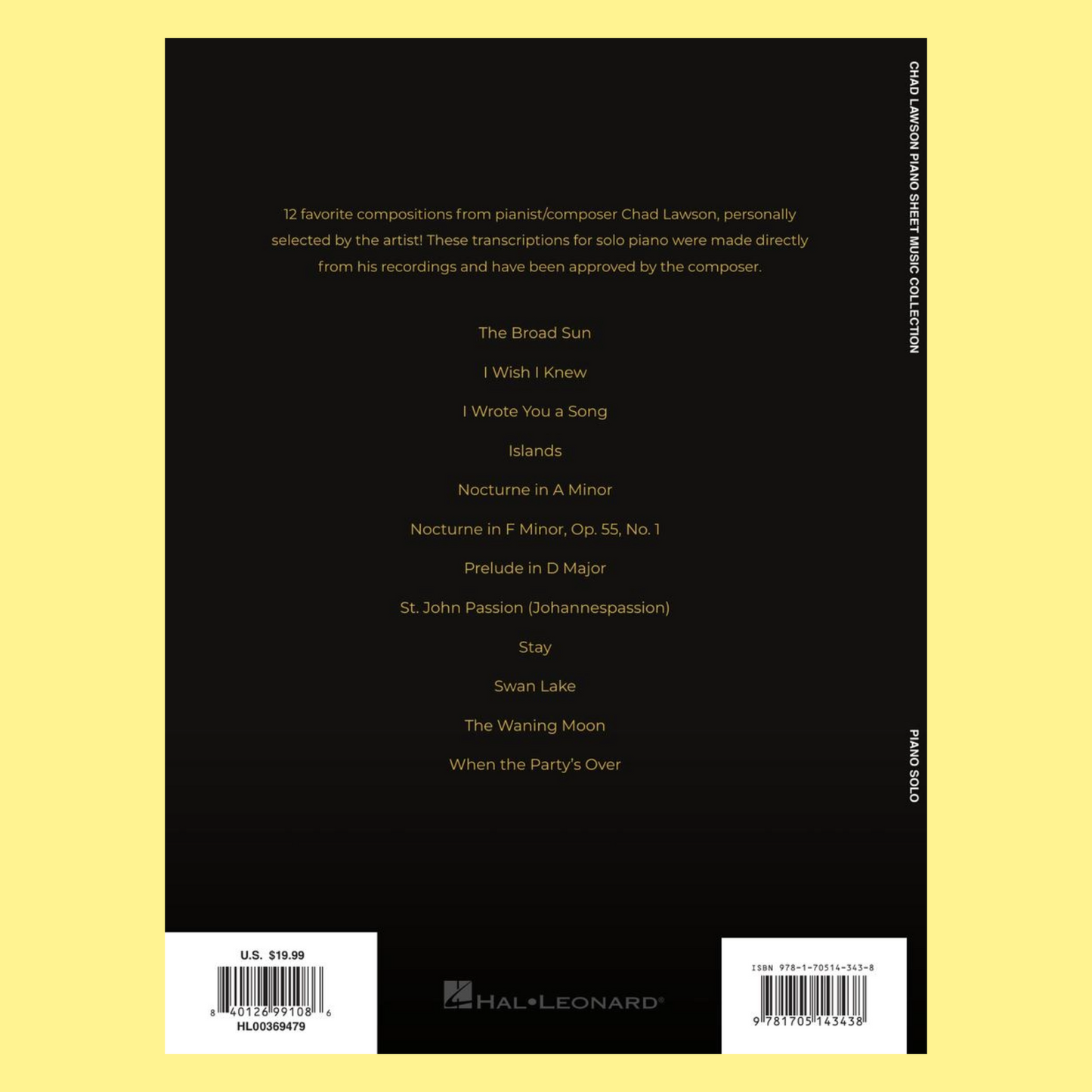 Chad Lawson - Piano Sheet Music Collection Book