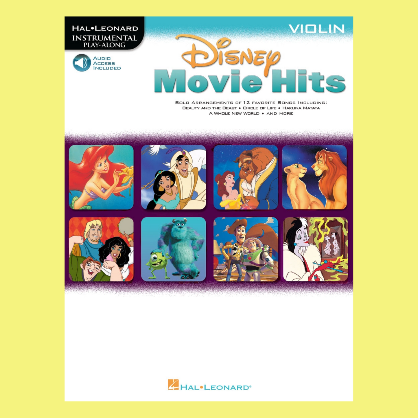 Disney Movie Hits For Violin Play Along Book/Ola