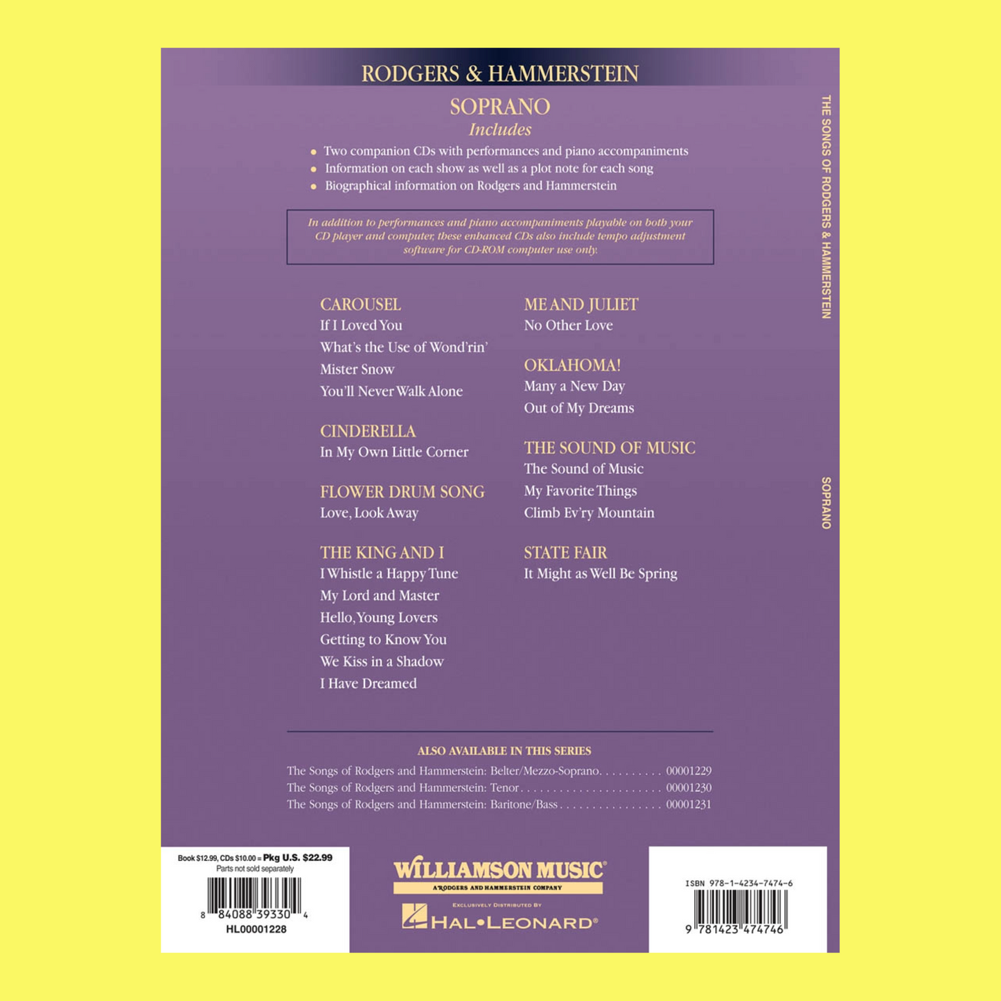 Songs Of Rodgers And Hammerstein - Soprano Book with CDs