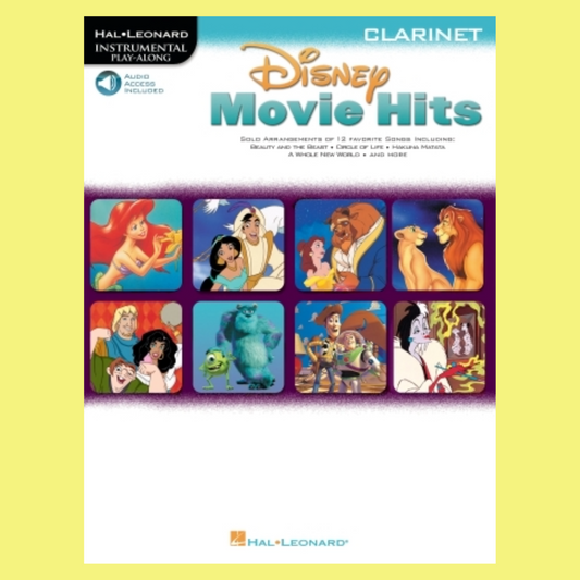 Disney Movie Hits For Clarinet Play Along Book/Ola