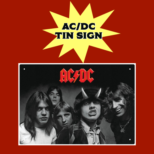 Ac/Dc Highway To Hell Tin Sign Giftware