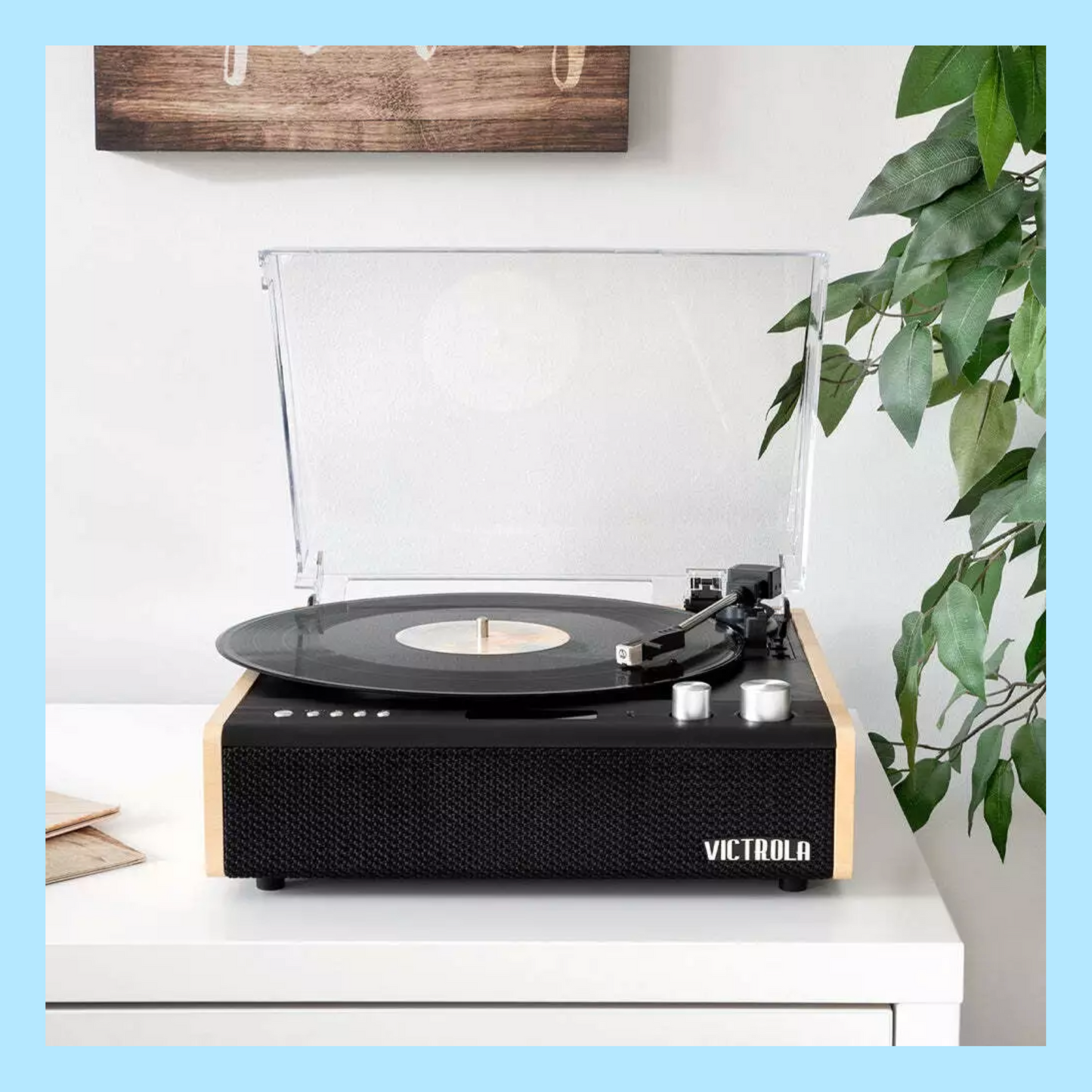 Victrola Eastwood Turntable and Vinyl Storage Crate