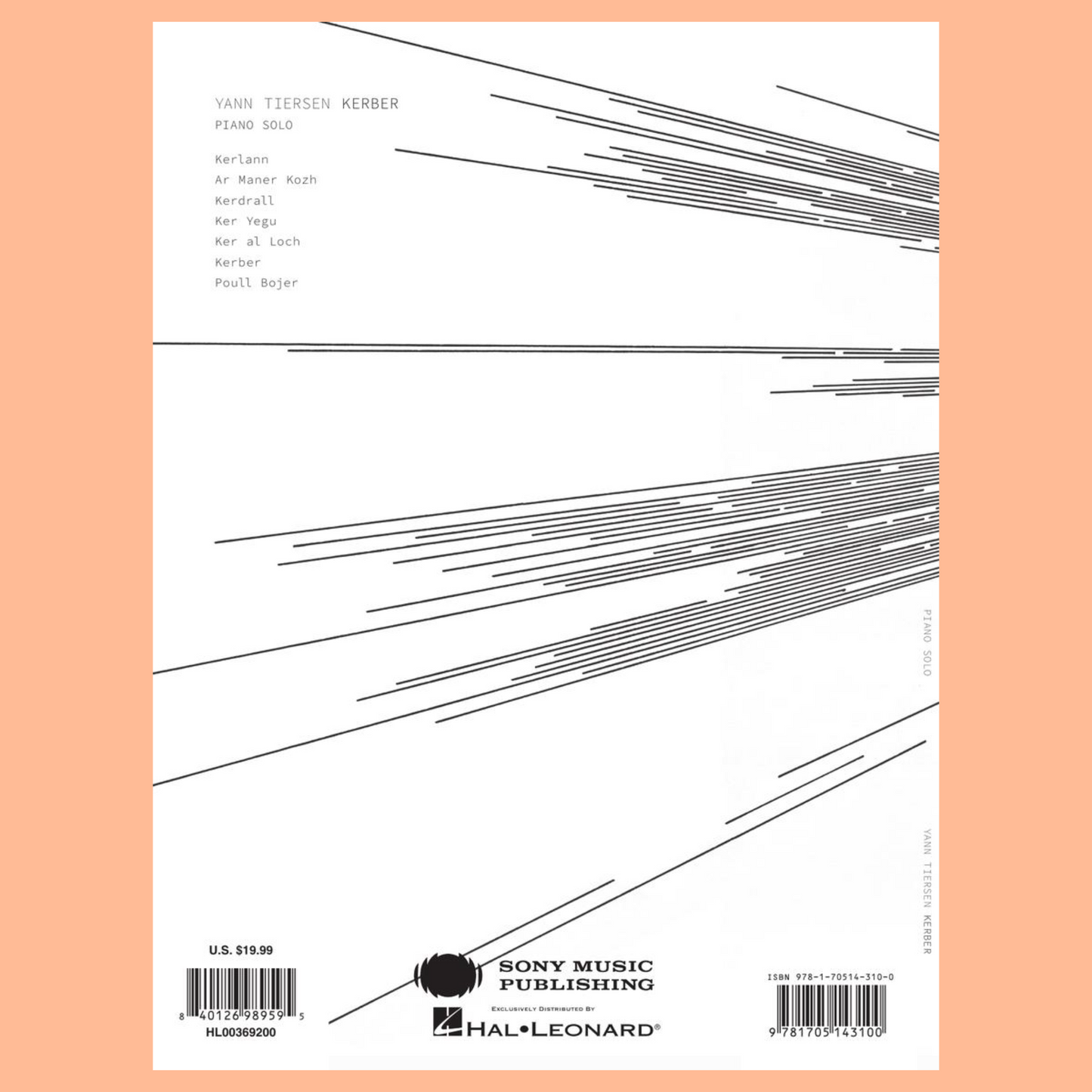 Yann Tiersen - Kerber Piano Solo Book