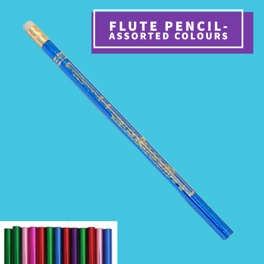Flute Design Pencil In Assorted Colours Giftware