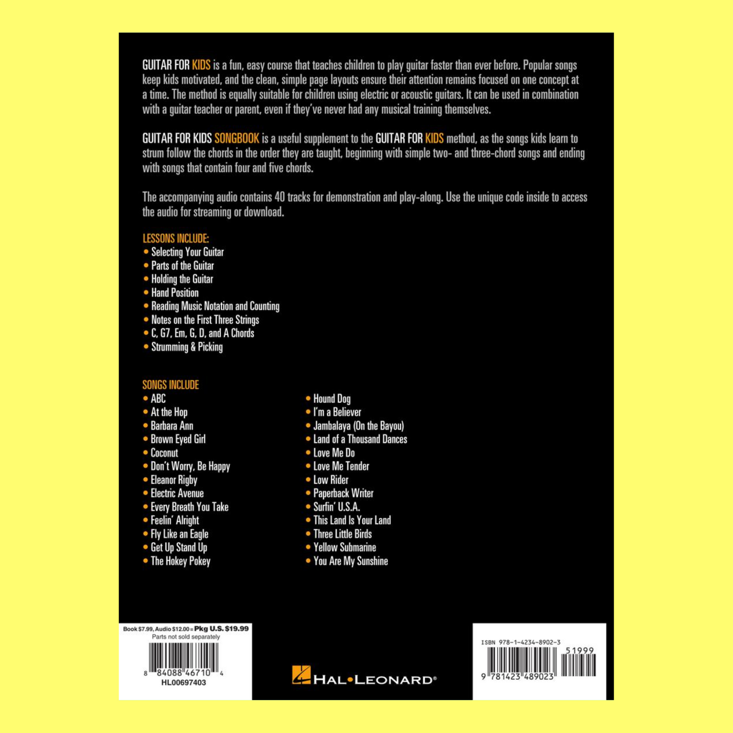 Hal Leonard Guitar Method For Kids - Method 1 Book & Songbook (Book/Ola)