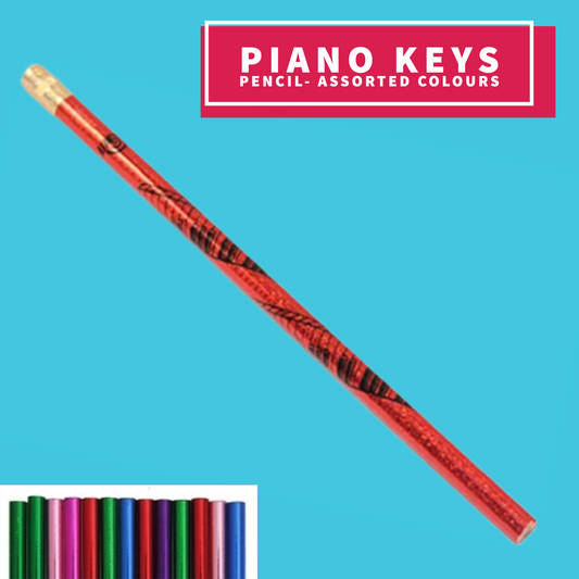 Keyboard Design Pencil In Assorted Colours Giftware