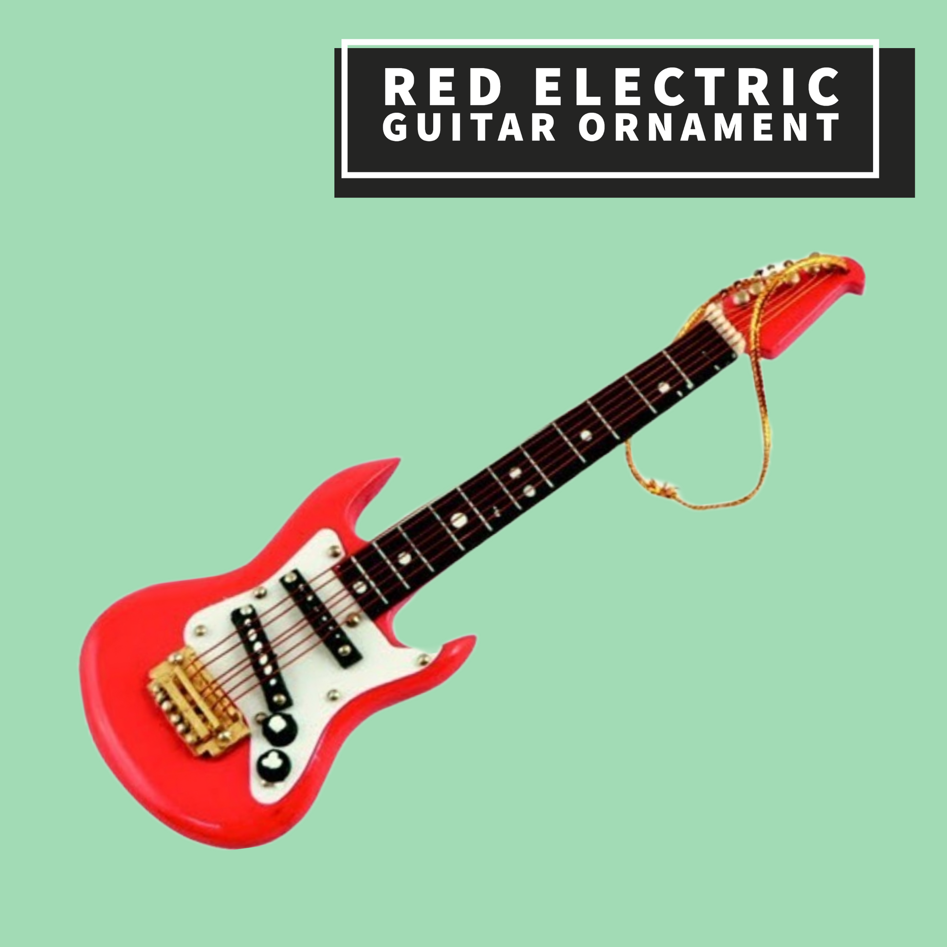 Red Electric Guitar Ornament