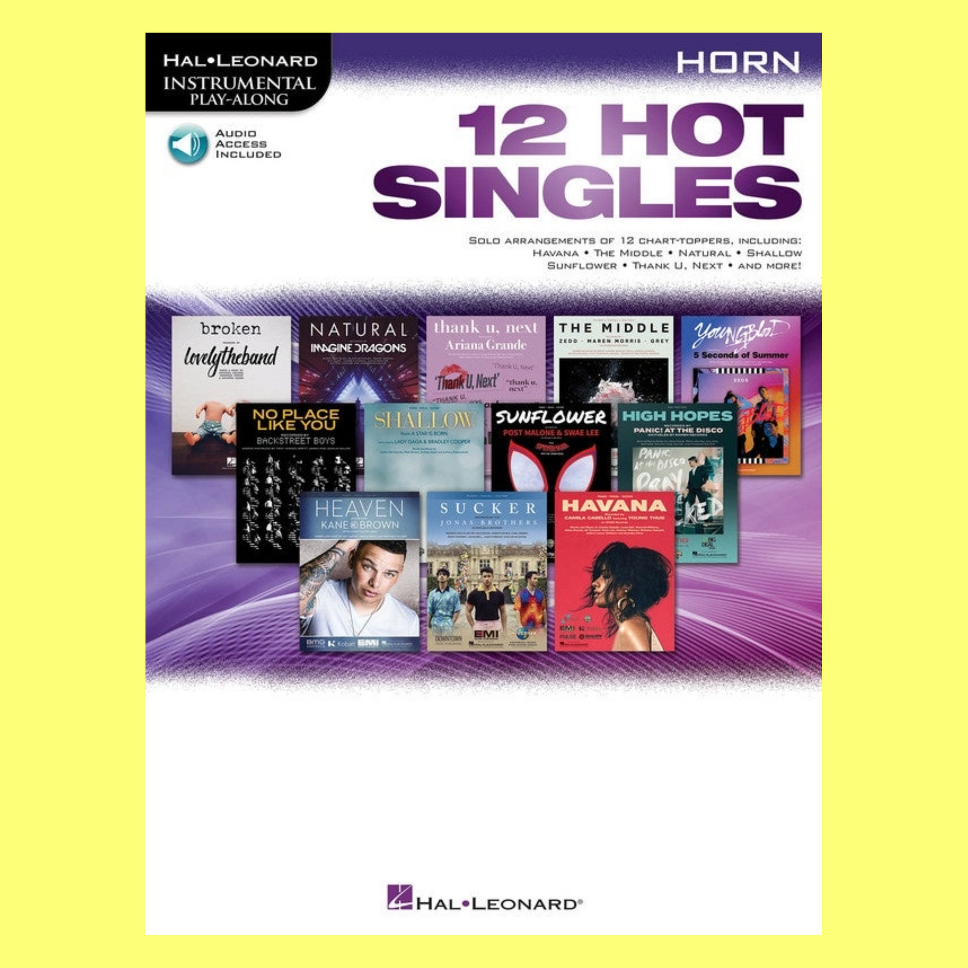 12 Hot Singles For Horn Play Along Book/Ola