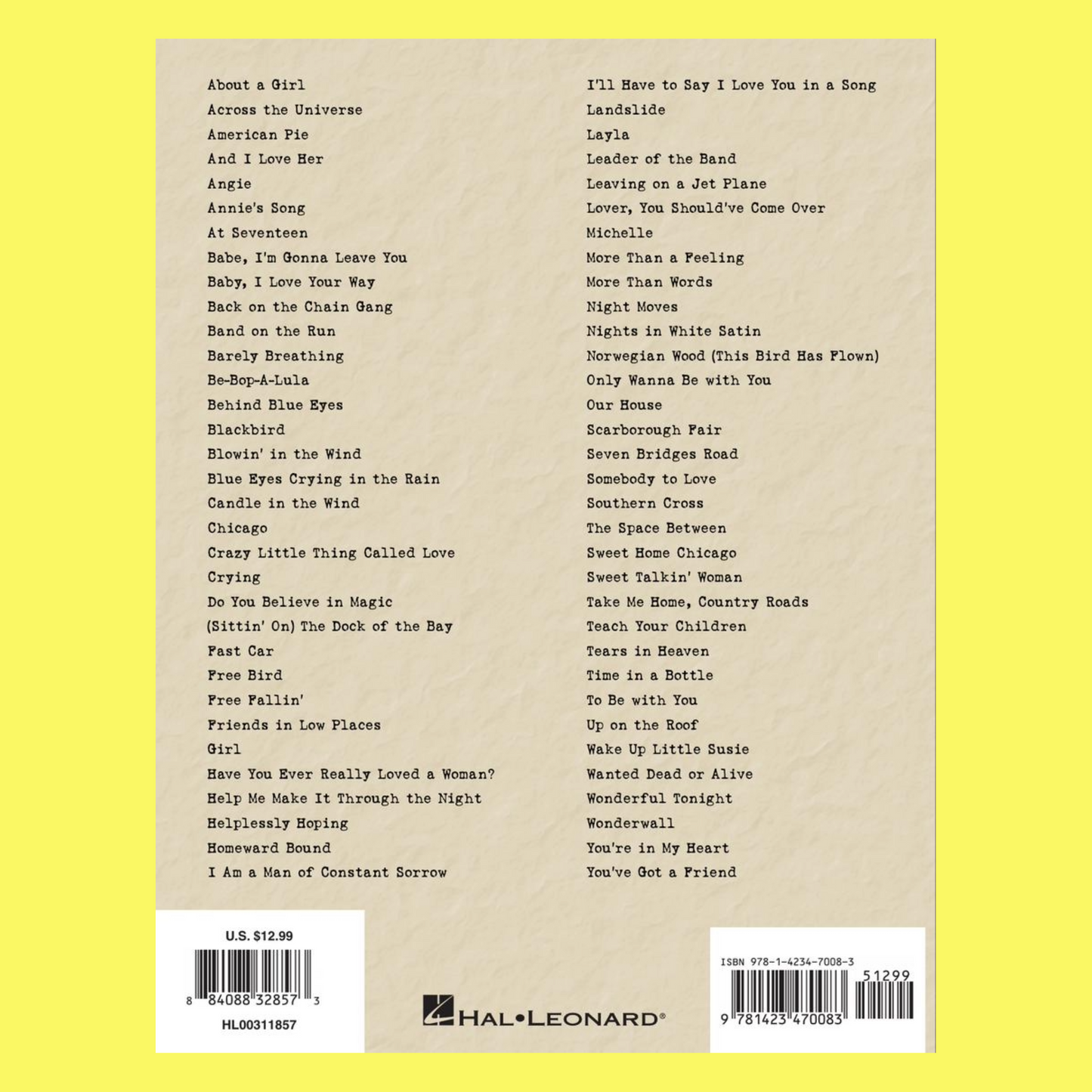 Budget Books Acoustic PVG Songbook