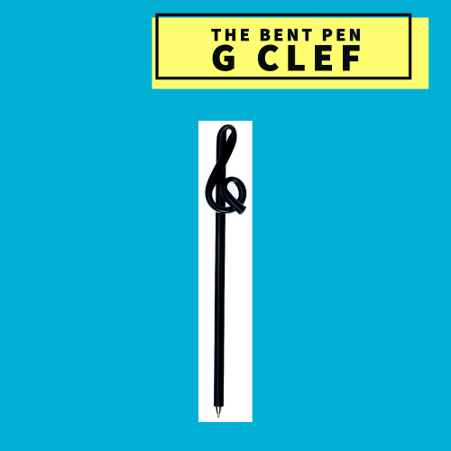 Bent Pen Junior Pocket Size - G Clef Design (Black) Giftware