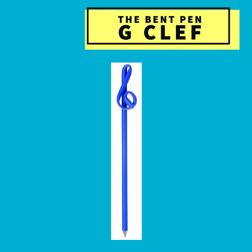 Bent Pen Junior Pocket Size - G Clef Design (Blue) Giftware