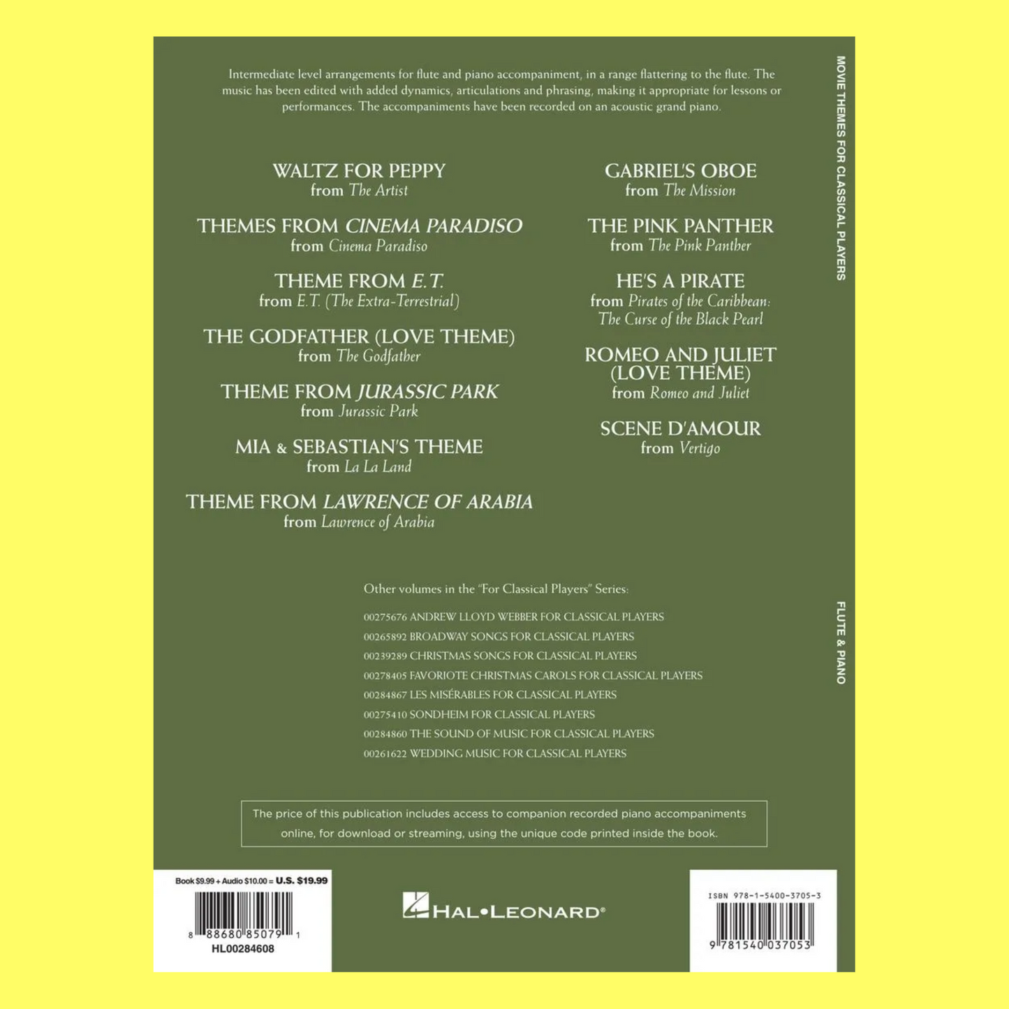 Movie Themes For Classical Players Flute/Piano Bk/Ola