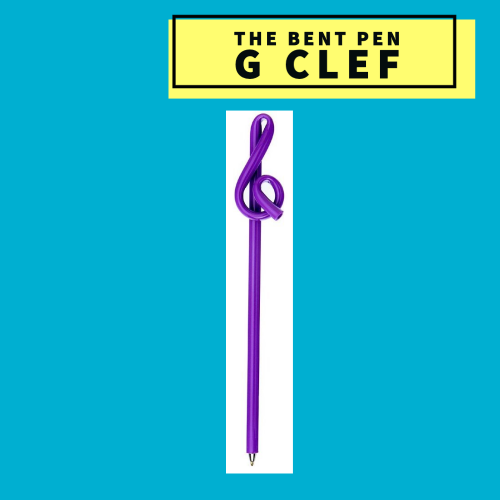 Bent Pen Junior Pocket Size - G Clef Design (Purple) Giftware