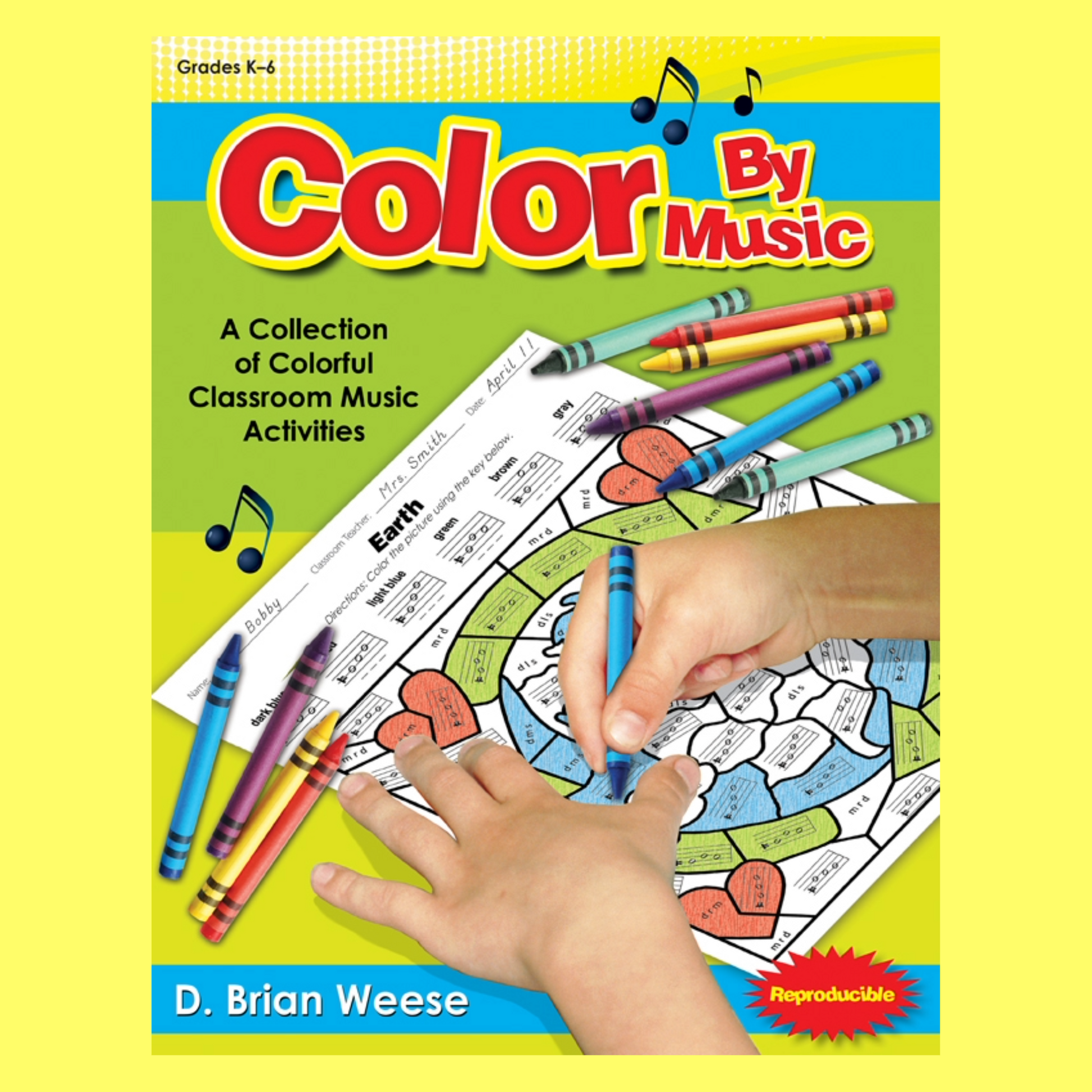 Color By Music - Reproducible Classroom Worksheets Book