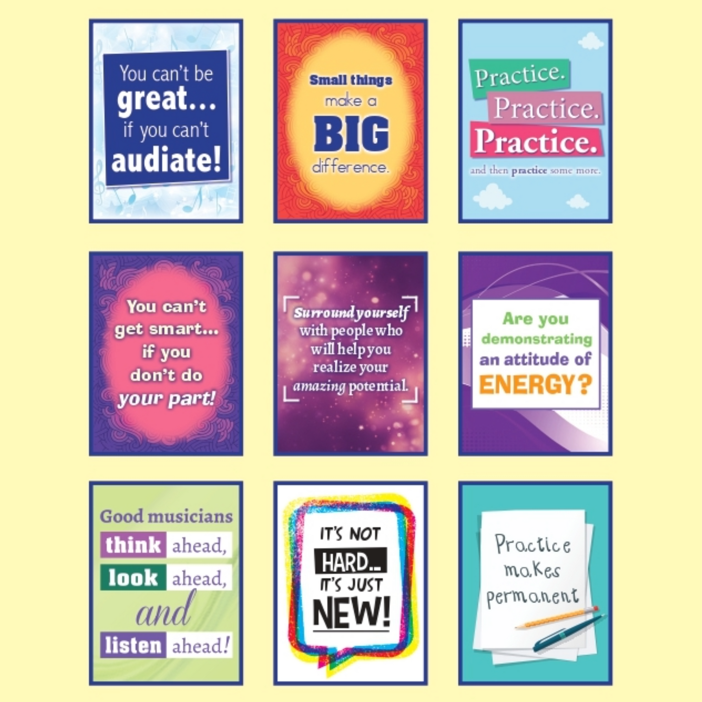 Arties Affirmations - 21 Positive Posters For Your Music Classroom