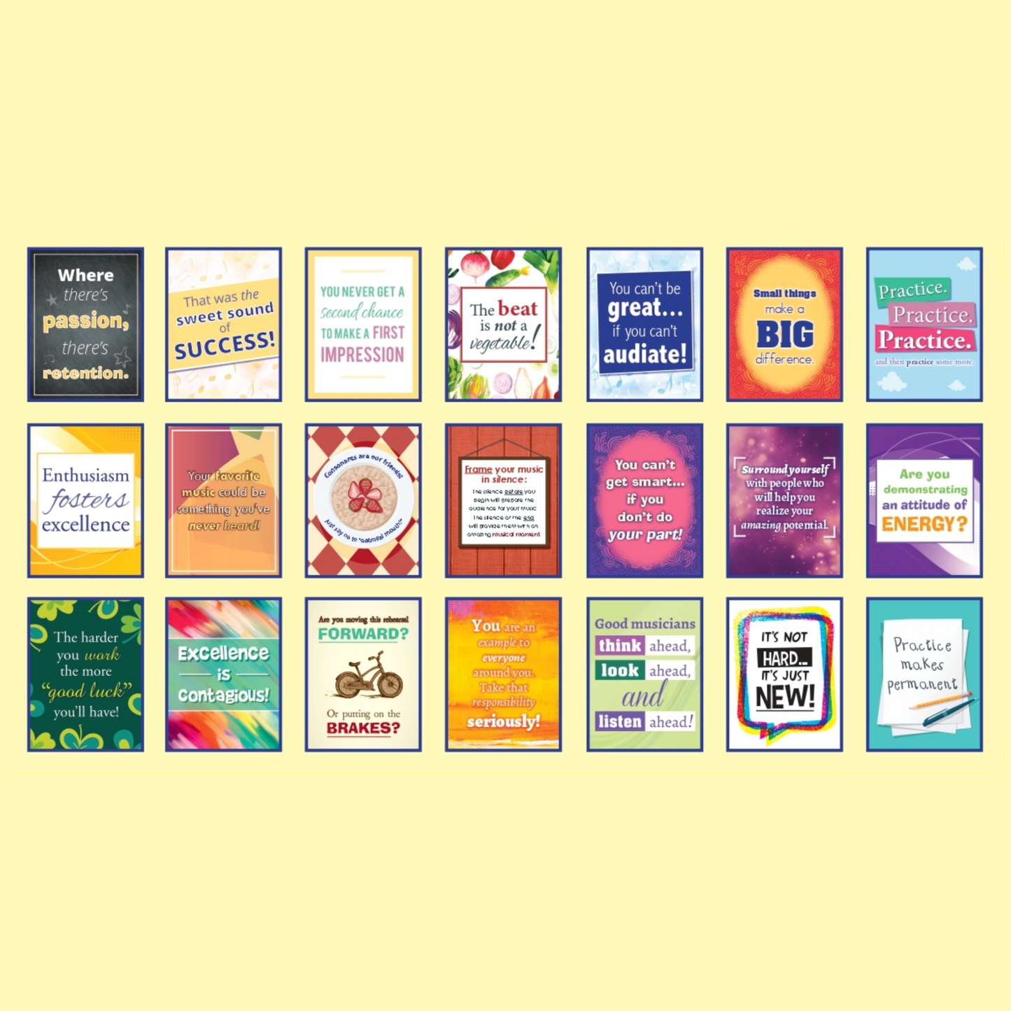 Arties Affirmations - 21 Positive Posters For Your Music Classroom
