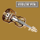 Caramel Brown Violin Enamel Pin