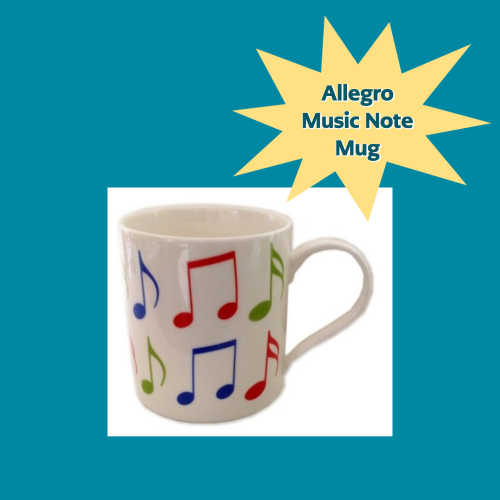 Allegro Music Notes Ceramic Mug Giftware