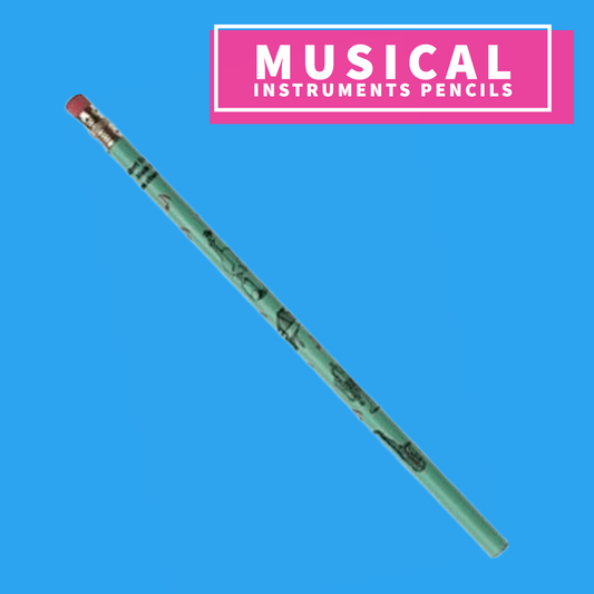 Instrument Themed Pencils - Assorted Colours Giftware