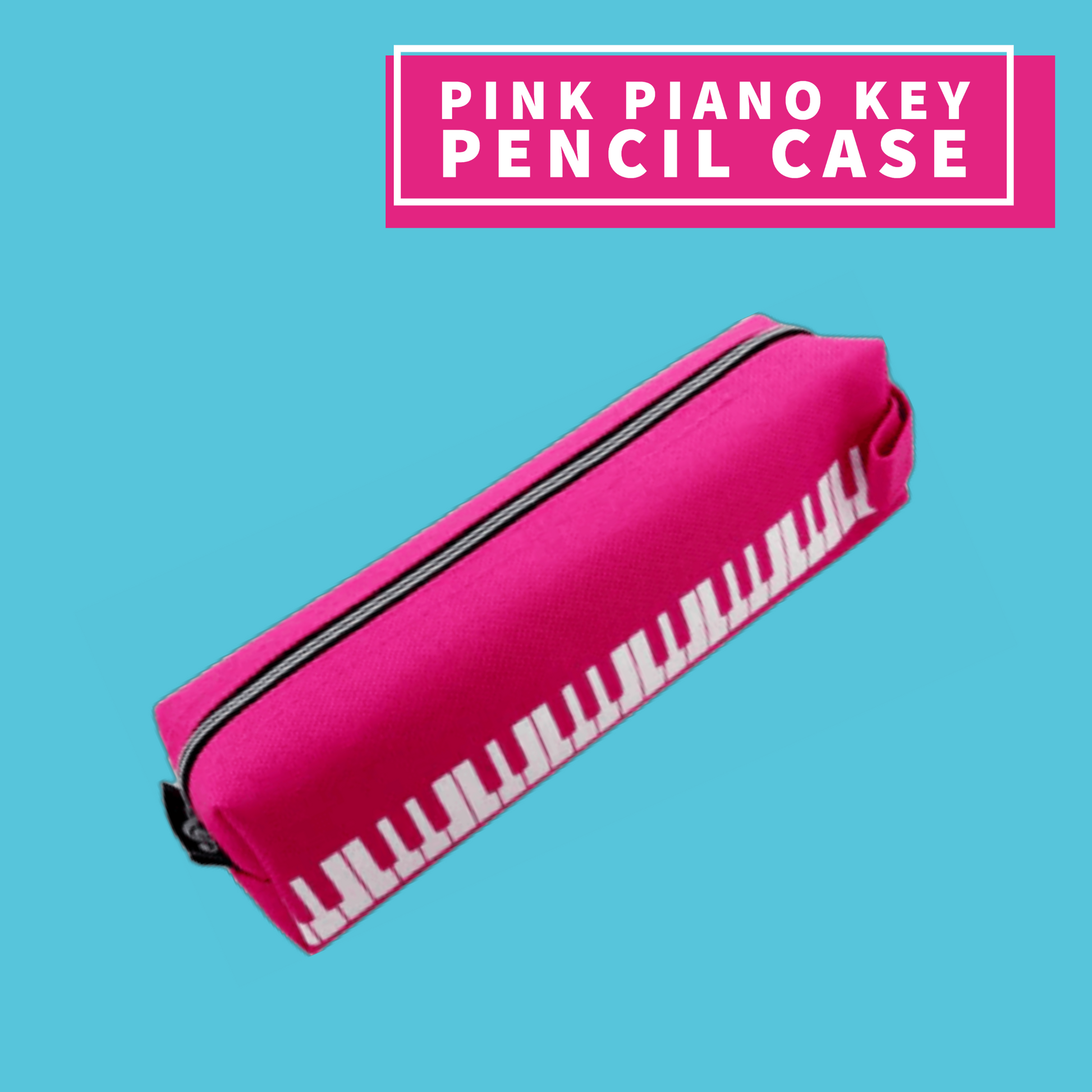 Pink Piano Keys Pencil Case Giftware