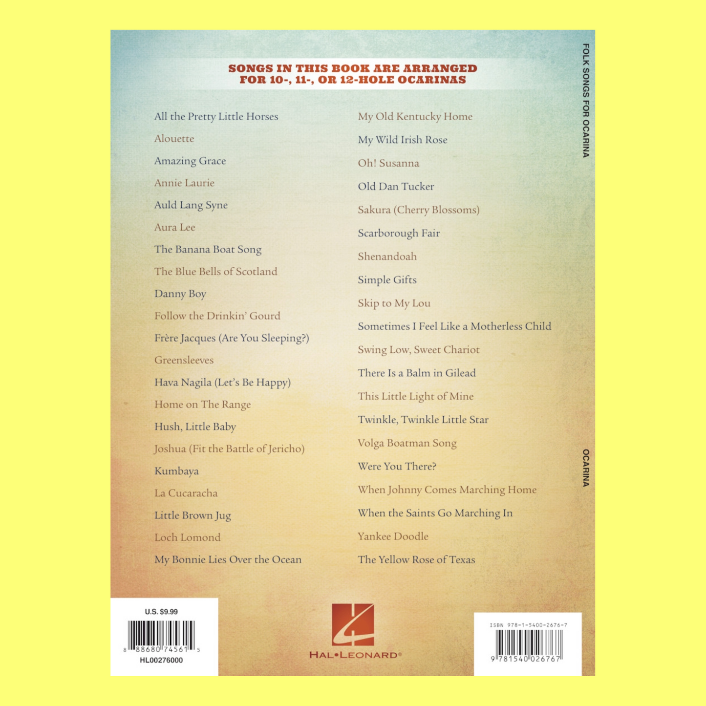 Folk Songs For Ocarina Book (40 Songs)